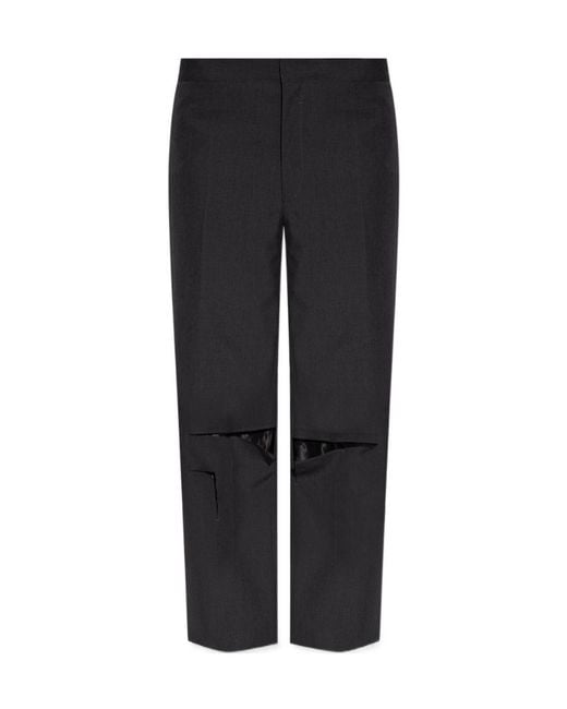 Givenchy Black Worn Effect Straight-Leg Trousers for men