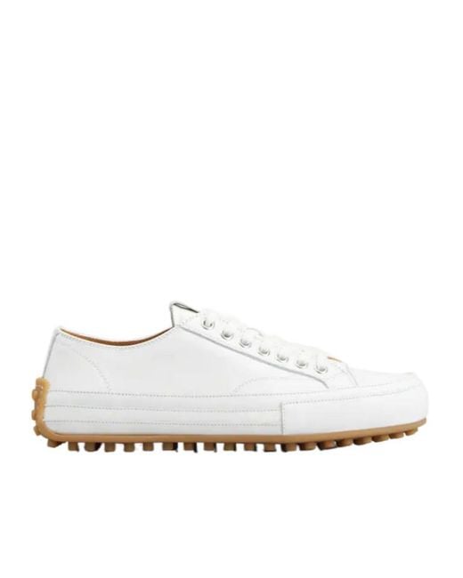 Tod's White Logo Stamped Sneakers