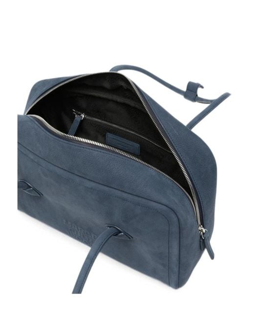 MARGE SHERWOOD Blue Zippered Shoulder Bag