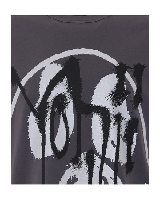 Y-3 Gray Chito Graphic Printed Short-Sleeved T-Shirt for men