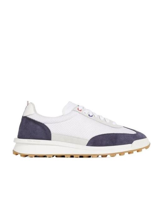 Thom Browne Blue Tech Runner Lace-Up Sneakers for men