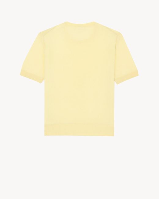 Saint Laurent Yellow Short-Sleeve Sweater