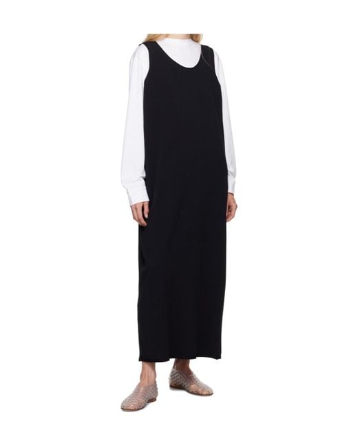 The Row Black Agla Sleeveless Maxi Dress