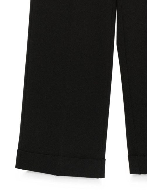 Semicouture Black Wide-Leg Casual Trousers
