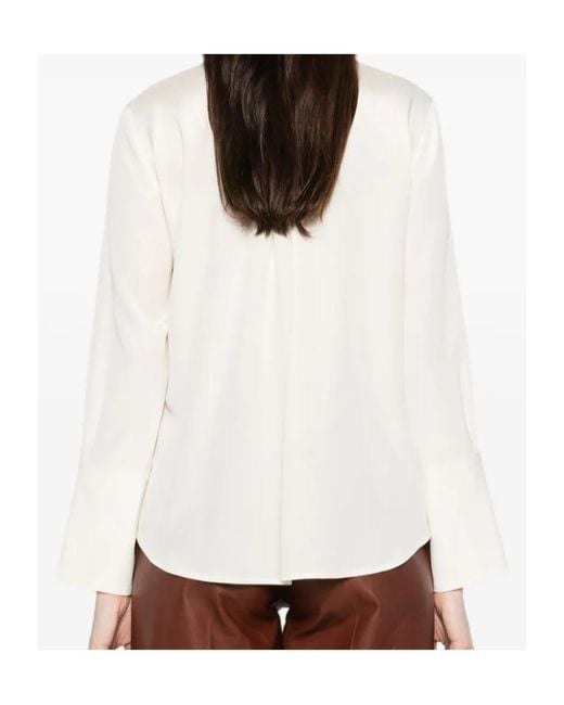 Max Mara White Collared Long-Sleeved Shirt