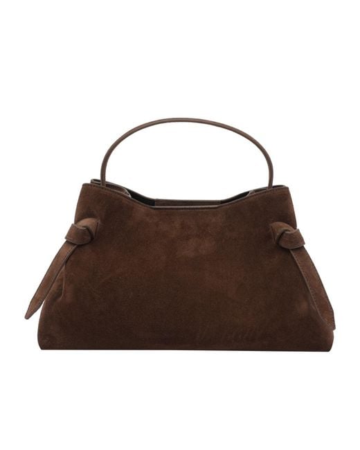 Yuzefi Brown Top Handle Shoulder Bag