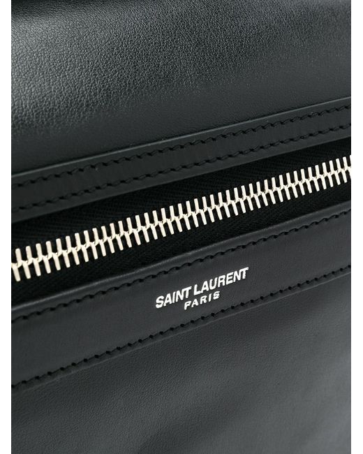 Saint Laurent Black City Zip-Up Backpack for men
