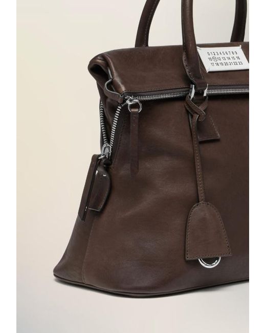MM6 by Maison Margiela Brown Maison Margiela 5Ac Loved To Death Medium Tote Bag for men