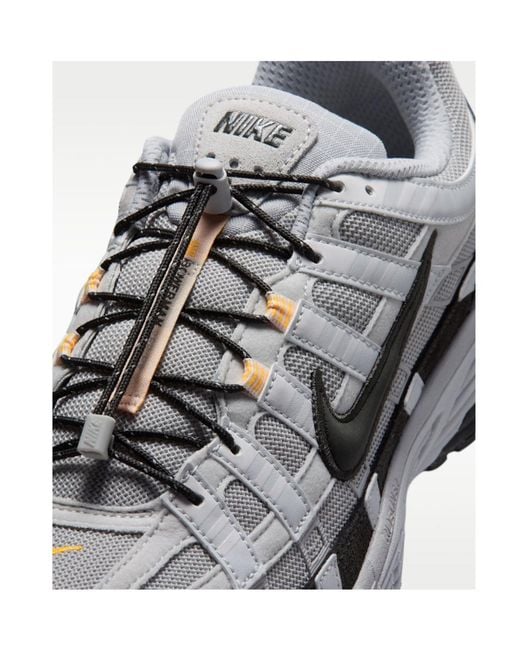 Nike Gray P-6000 Lace-Up Sneakers for men