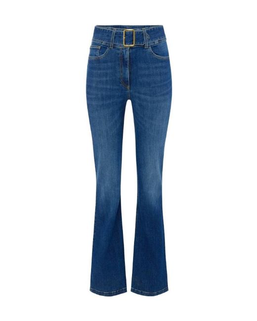 Elisabetta Franchi Blue Flared Jeans