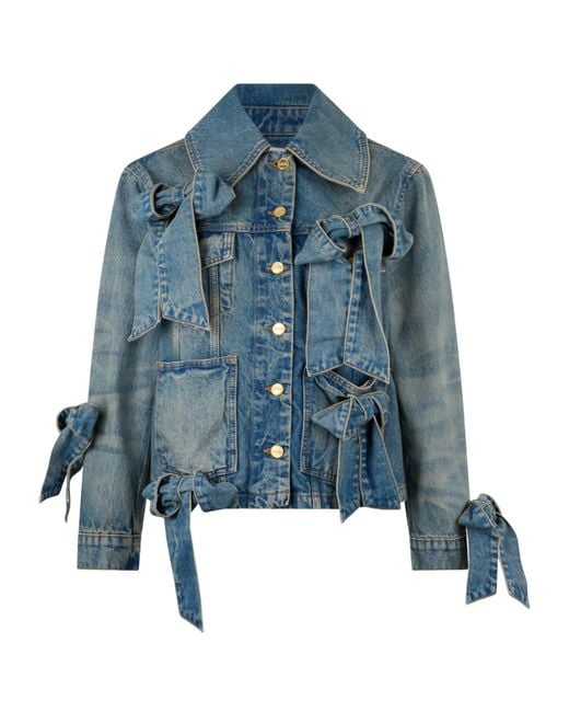 Ganni Blue Light Rigid Denim Jacket