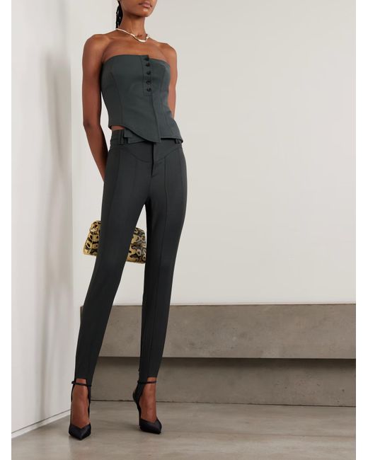 Jean Paul Gaultier Black Wool Blend Leggings