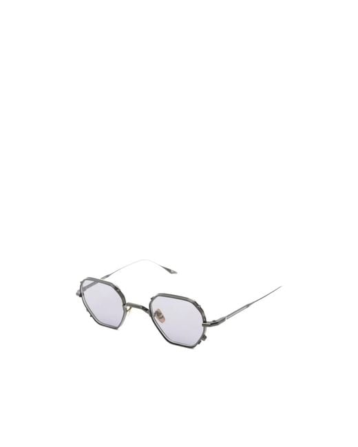 Jacques Marie Mage White 'Verlaine' Sunglasses for men