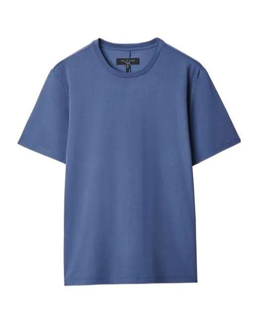 Rag & Bone Blue Classic Tech Jersey Tee for men