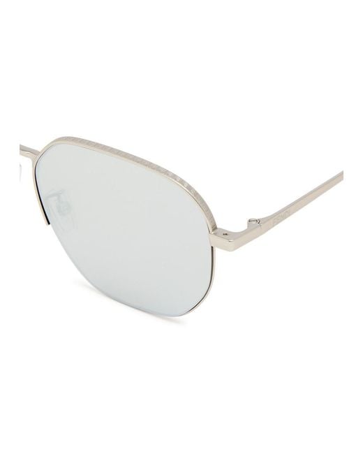 Fendi White Square-Frame Sunglasses