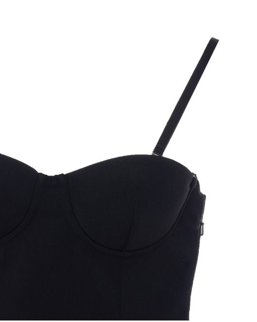 Patrizia Pepe Black Mini Crepe Sheath Dress