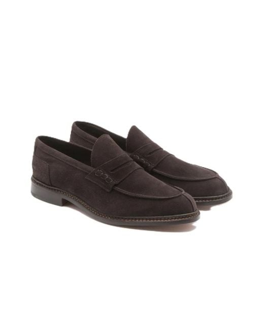 Tricker's Brown Round-Toe Loafers for men
