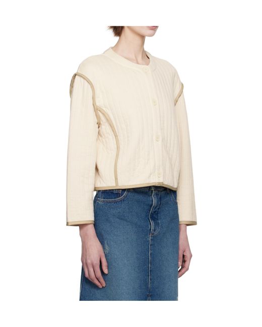 A.P.C. White Contrast-Trim Jacket