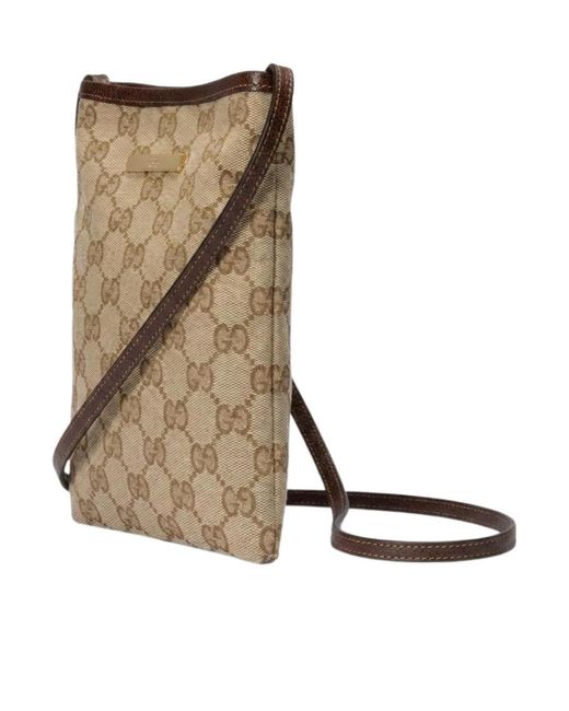 Gucci Brown Shoulder Bag With Letter Logo