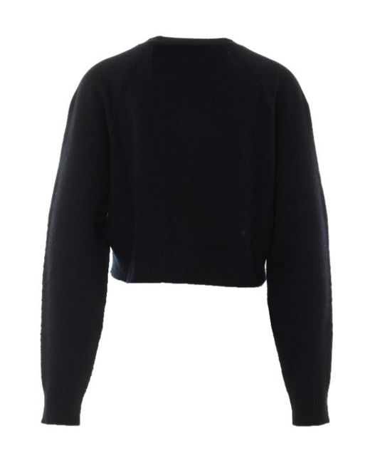 Loulou de Saison Black Heike Button-Up Cropped Cardigan