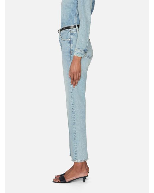 FRAME Blue The Vertical Crop Jeans