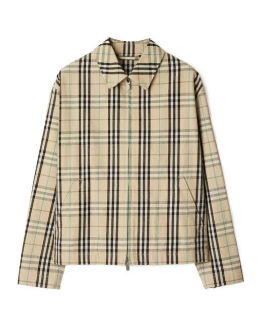 Burberry Natural Vintage Check Zipped Jacket for men