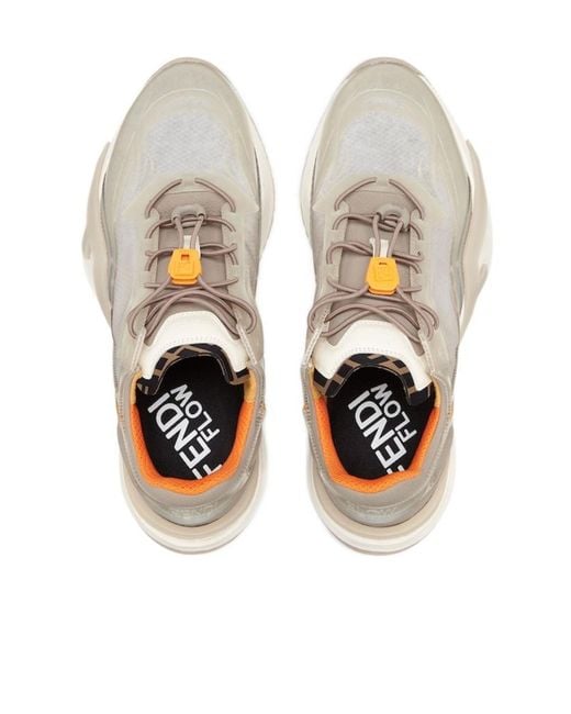 Fendi Natural Flow Lace-Up Sneakers for men