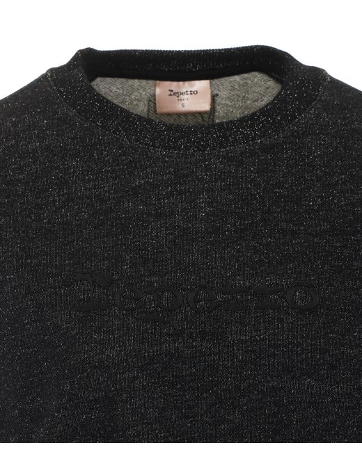 Repetto Black Logo Crewneck Sweatshirt