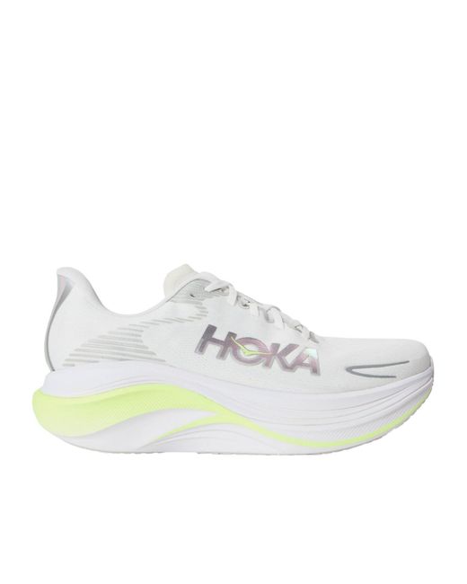 Hoka One One White Neutral Road Running Shoes for men