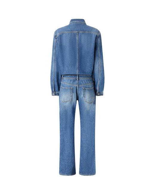 Pinko Blue Long Denim Overalls