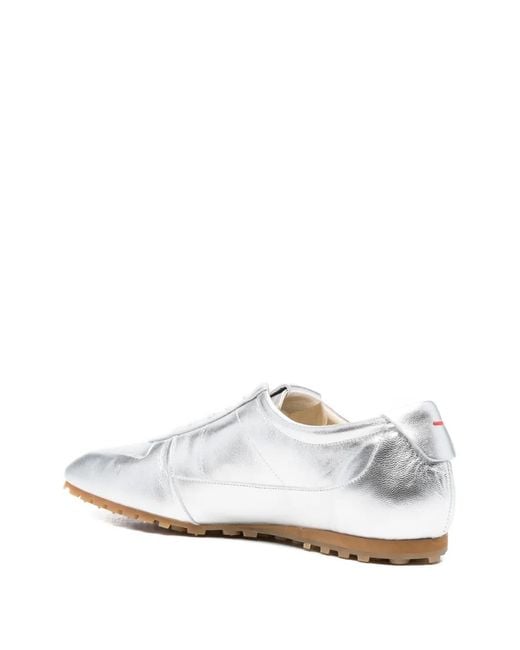 Aeyde White Uma Lace-Up Sneakers