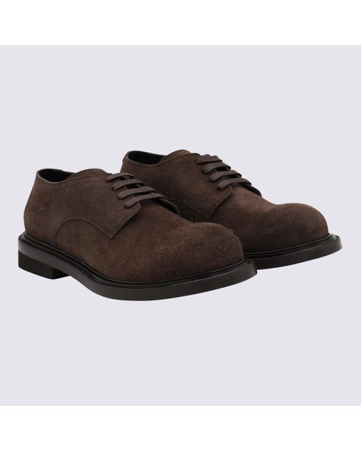 Moschino Brown Round Toe Loafers for men