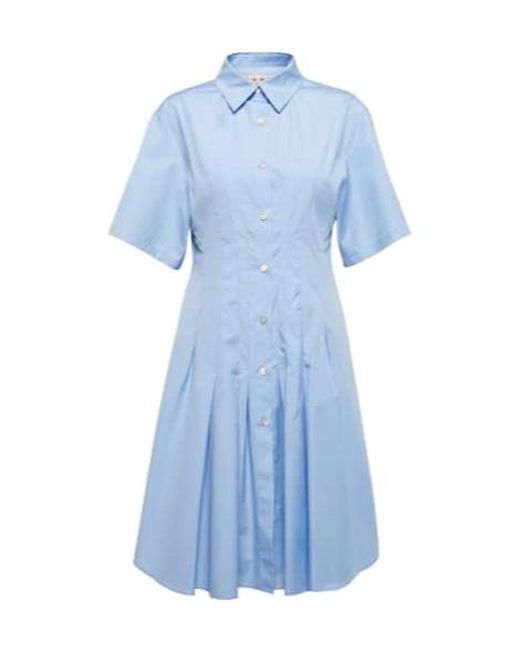 Marni Blue Poplin Shirt Dress