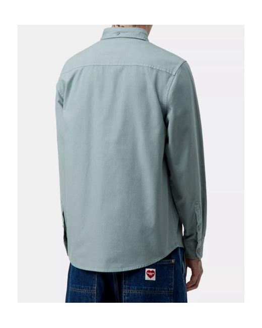 Carhartt Blue Bolton Long Sleeved Shirt for men