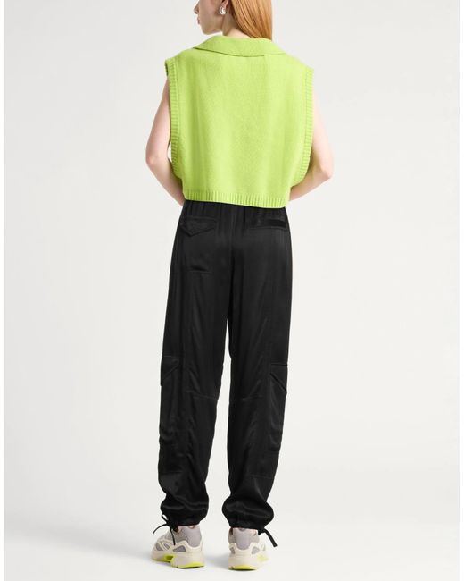 Ganni Black Fashion Versatile Solid Color Casual Cargo Pants