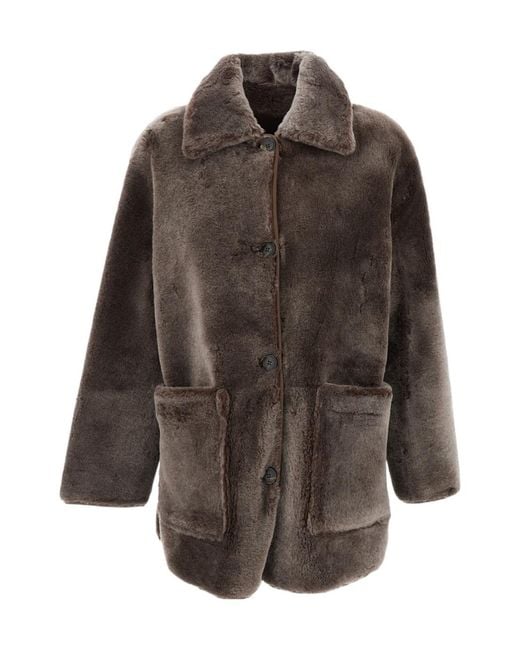 Arma Brown Nicola Reversible Shearling Coat