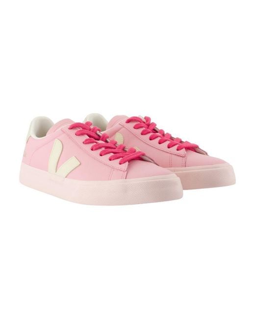 Veja Pink Campo Lace-Up Sneakers