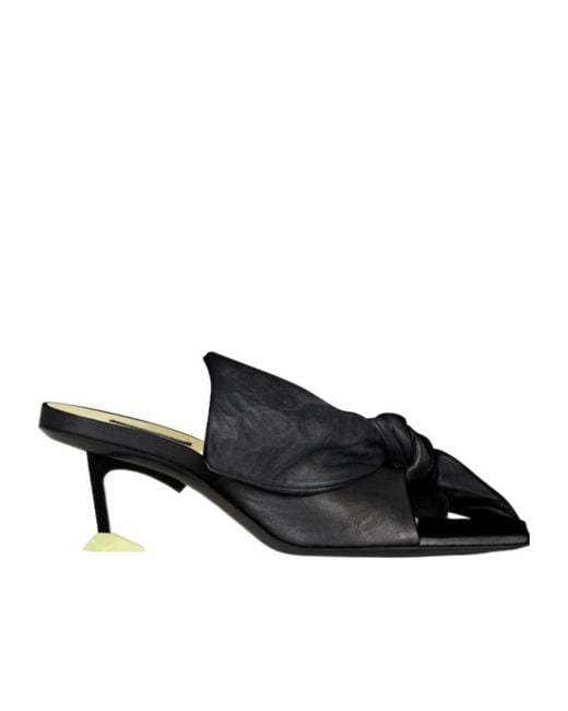 Givenchy Black Boudoir Bow Heeled Mules