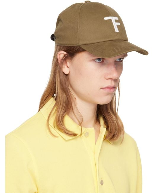 Tom Ford Multicolor Khaki Brushed Cotton Cap for men
