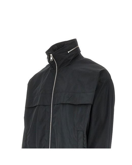 AMI Black Ami Ami De Coeur Zipped Jacket for men