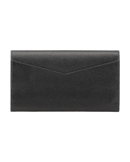 Thom Browne Gray Logo Printed Envelope Continental Wallet