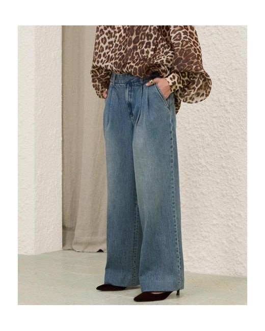 Zimmermann Blue Illustration Denim Jeans