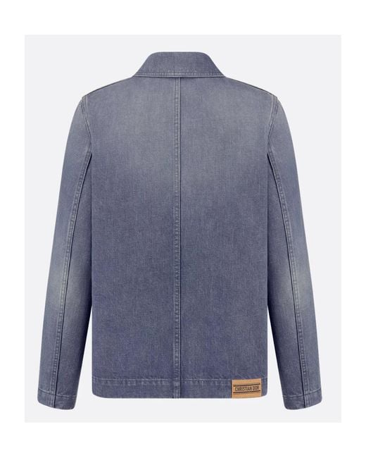 Dior Blue Buttoned Workwear Denim Jacket