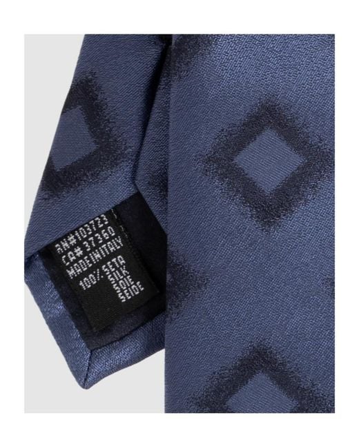Giorgio Armani Blue Geometric Silk Tie for men