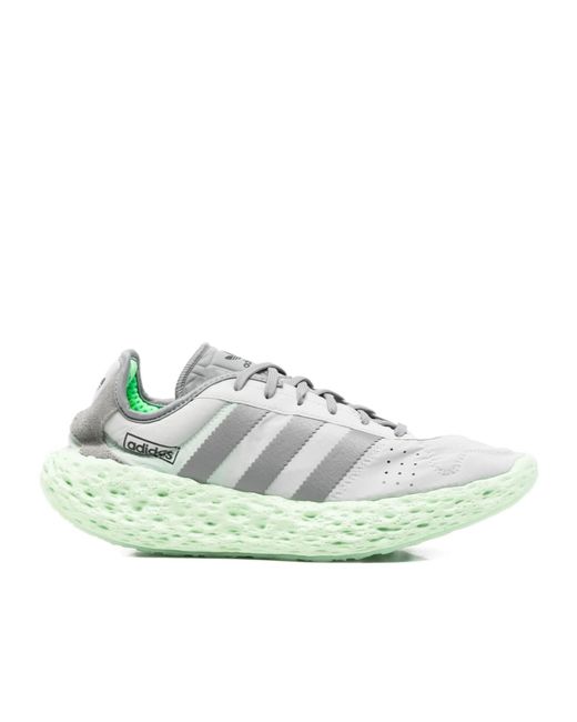 Adidas Originals Green Lace-Up Sneakers for men