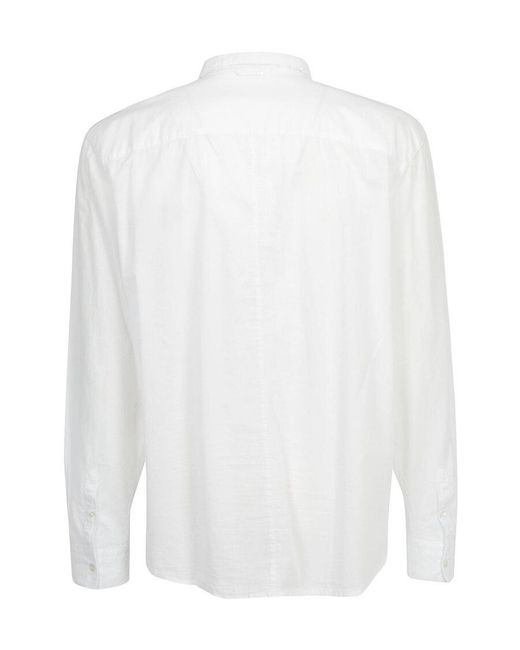 James Perse White Standard Long Sleeved Shirt for men