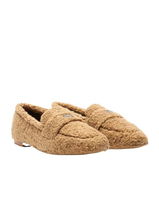 Casadei Brown Grays Peak Faux Fur Loafers