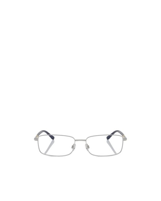 Polo Ralph Lauren White Eyewear Rectangular Frame Glasses for men