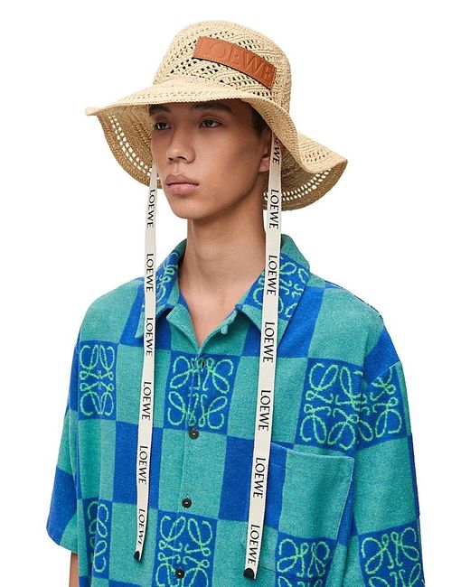 Loewe Natural Logo Embossed Fisherman Hat for men
