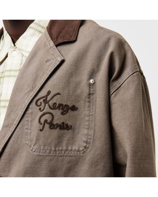 KENZO Brown Workwear Jacket for men